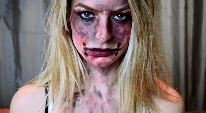 maquillage halloween femme zombie deguisement 