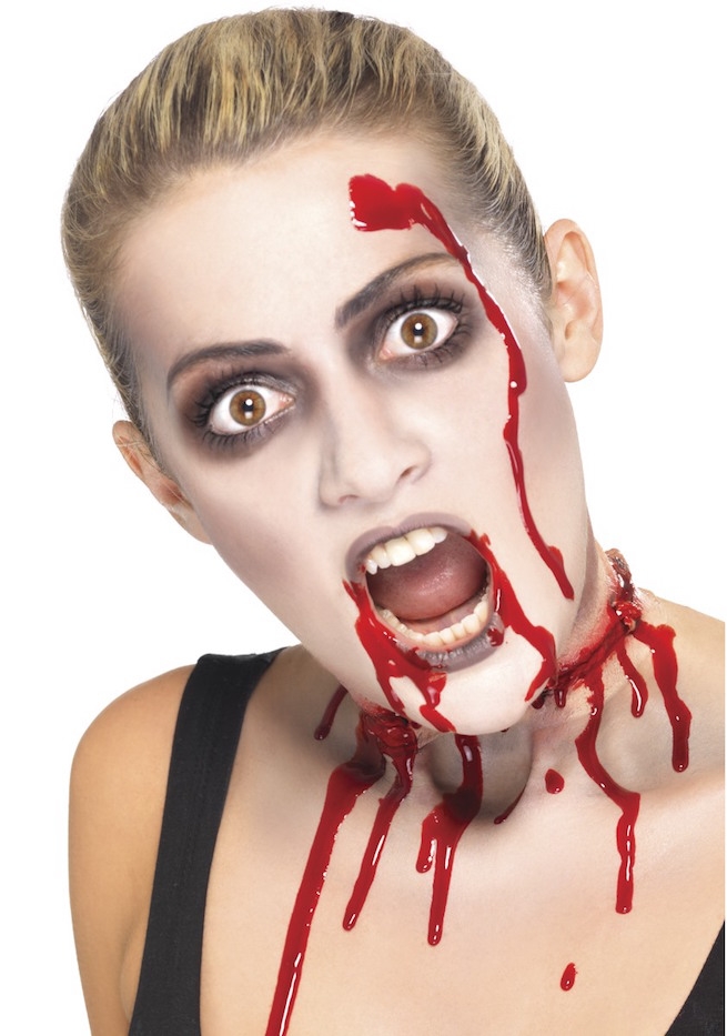  make up maquillage zombie halloween deguisement mort vivant faux sang
