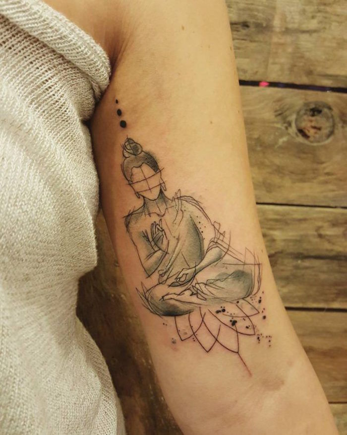 tatouage bouddha signification sur le bras