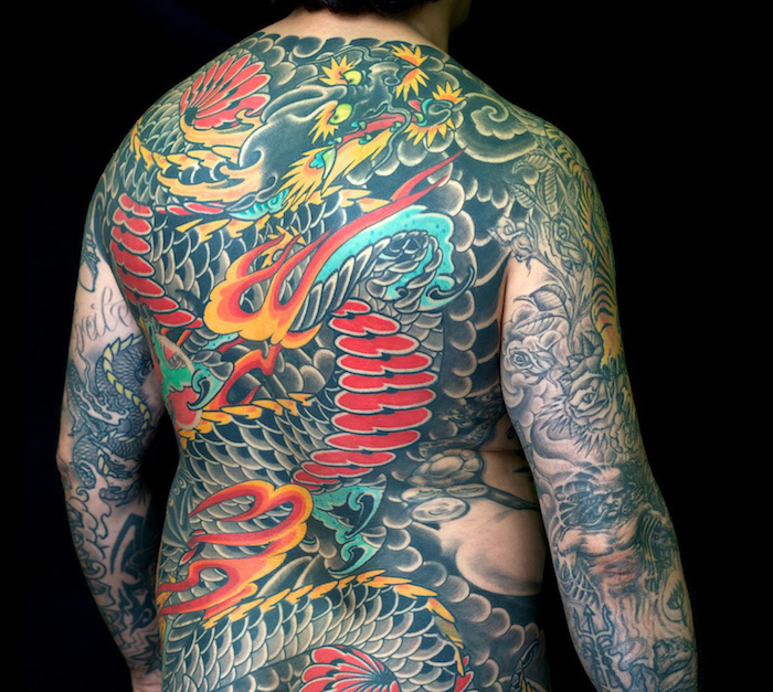 tatouage dragon japonais tattoo dos entier intégral irezumi