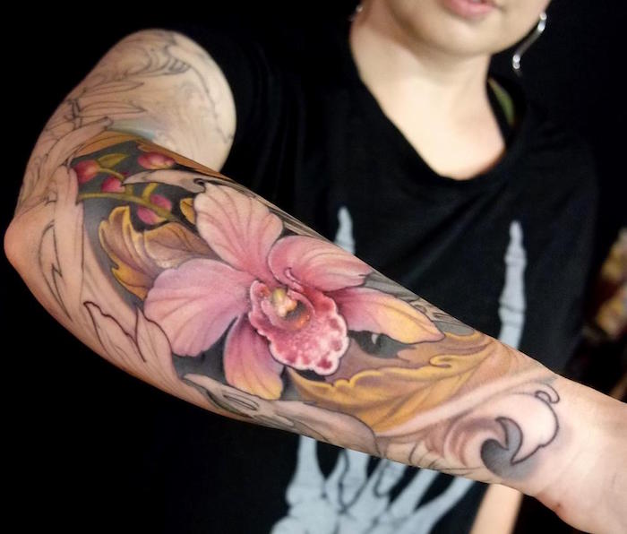 1001 Idées Tatouage Orchidée Le Désir à Fleur De Peau