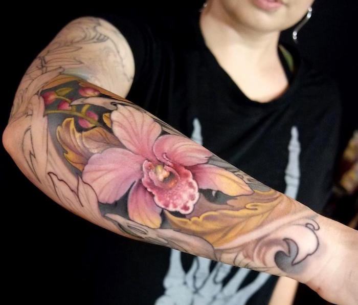 tatouage femme fleur avant bras tatouages fleurs roses