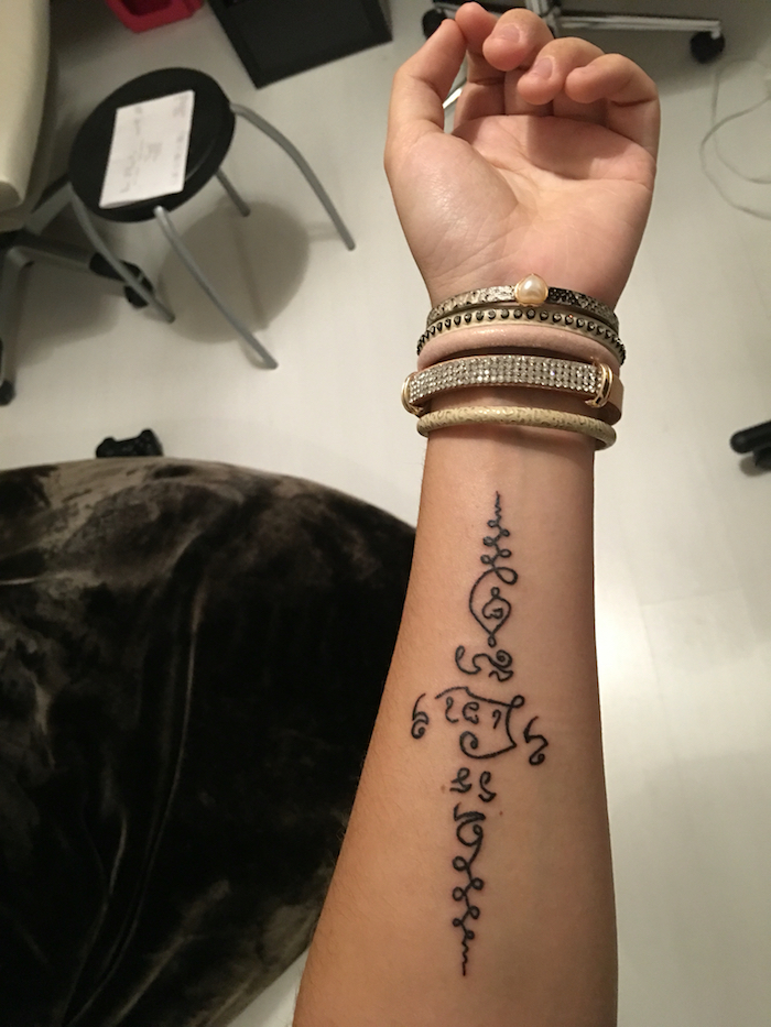 tatouage bouddha signification tattoo bouddhiste unalome avant bras