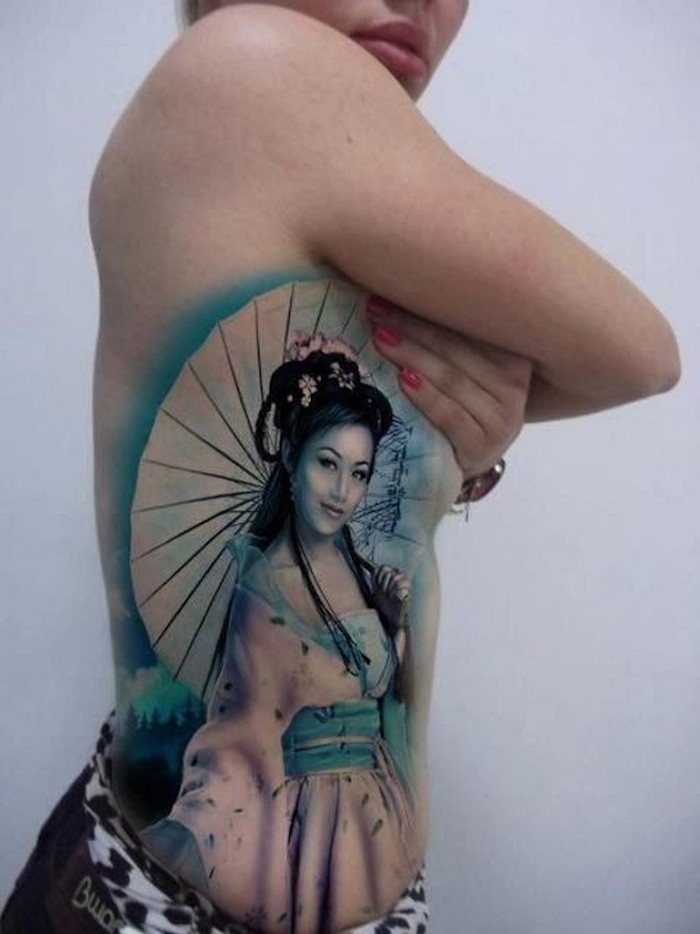 signification tatouage japonais dos femme tattoo nippon geisha 