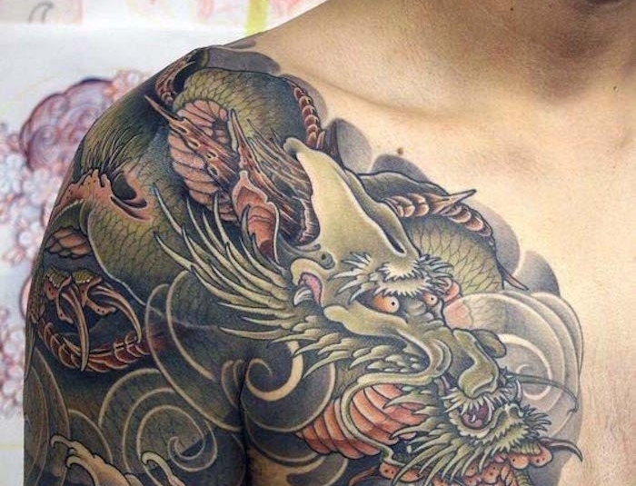 dragon japonais ruy tattoo pecs homme