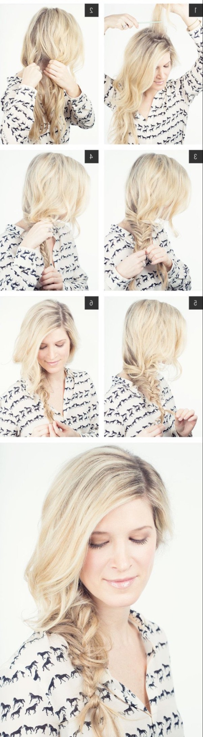 tuto tresse en épi-de-blé assez lâche pour une coiffure de style bohème chic facile