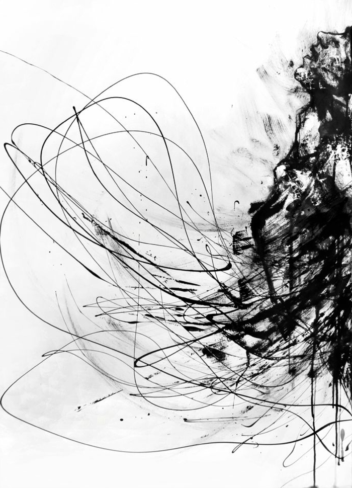 Art dessin noir et blanc abstrait dessin copie de inc en crayon admirable dessin artistique