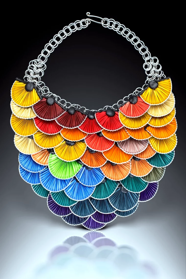 collier artistique differentes couleurs avec capsule de cafe