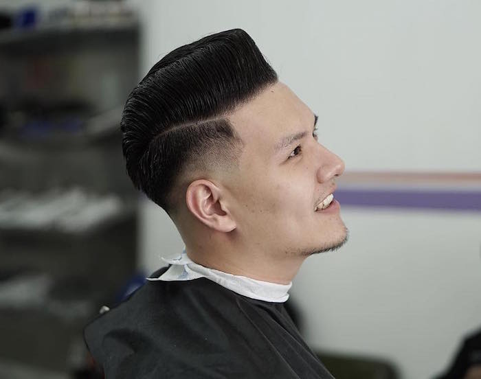coupe de cheveux hipster homme asiatique rétro année 50