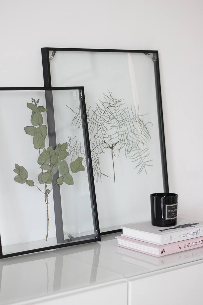 réaliser un cadre vegetal original en bois, verre et plantes pressées pour une déco à inspiration botanique