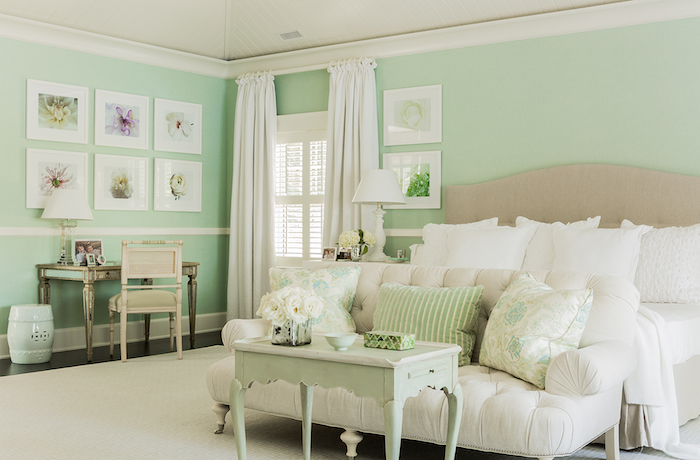 grande chambre suite classique vintage blanc menthe vert
