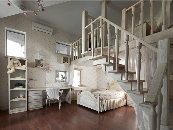 ljolie chambre à coucher avec un intérieur traditionnel en blanc, papier peint clair