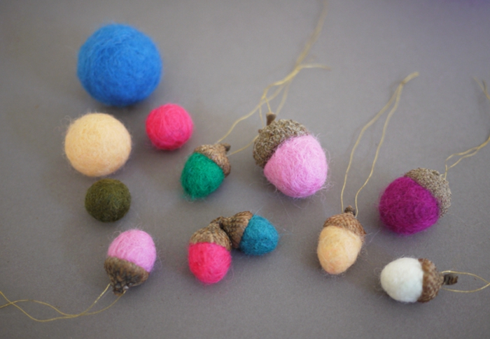 comment faire des pomons, glands de laine feutrée mignons et pompons en couleurs