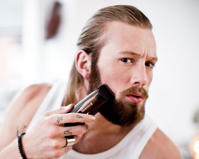 comment se raser la barbe tondeuse homme hipster