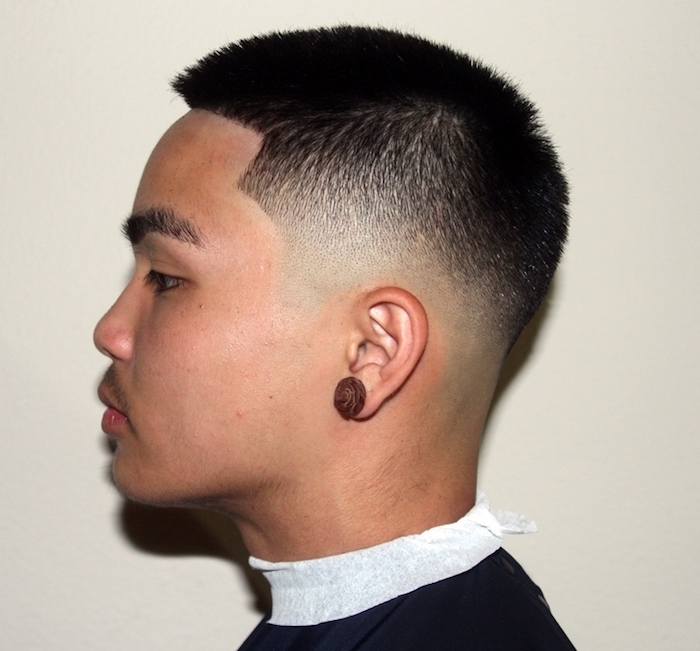 coiffures courtes degrade homme asiatique