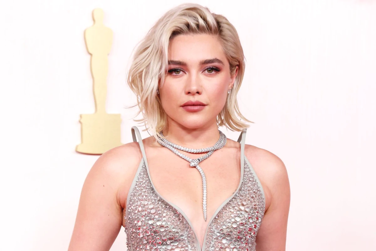 florence pugh carre boucle femmee cheveux blond tendance 2024