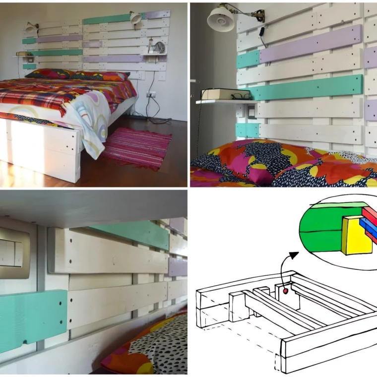 tuto comment fabriquer une tete de lit en palette avec etagere