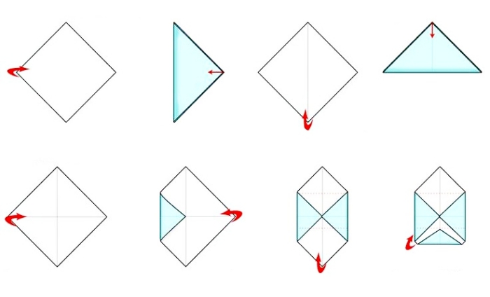 pliage enveloppe, tutoriel facile avec les étapes de pliage pour faire une enveloppe en papier