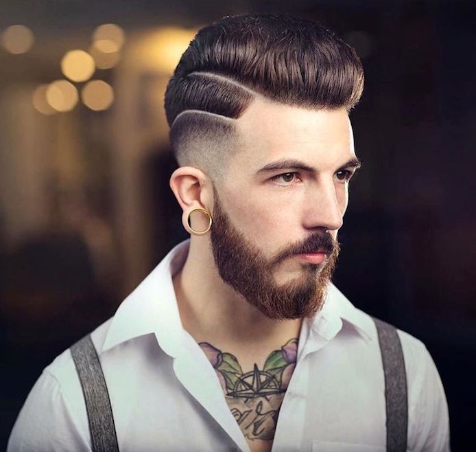 coupe hipster homme coiffure rockabilly dégradé barbe
