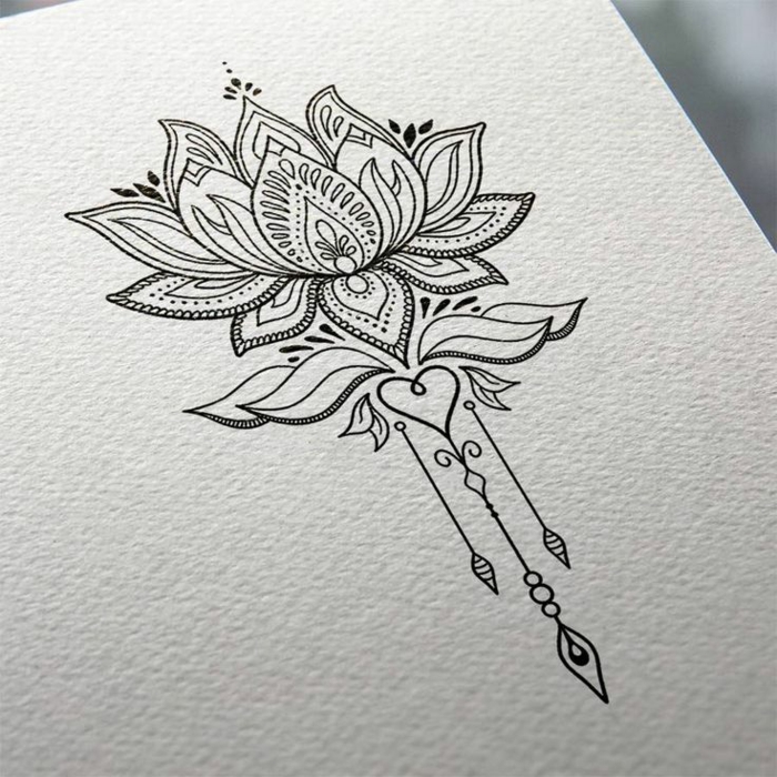 Beaux tatouages idée quel sont les plus beaux tatouages lotus adorable dessin 