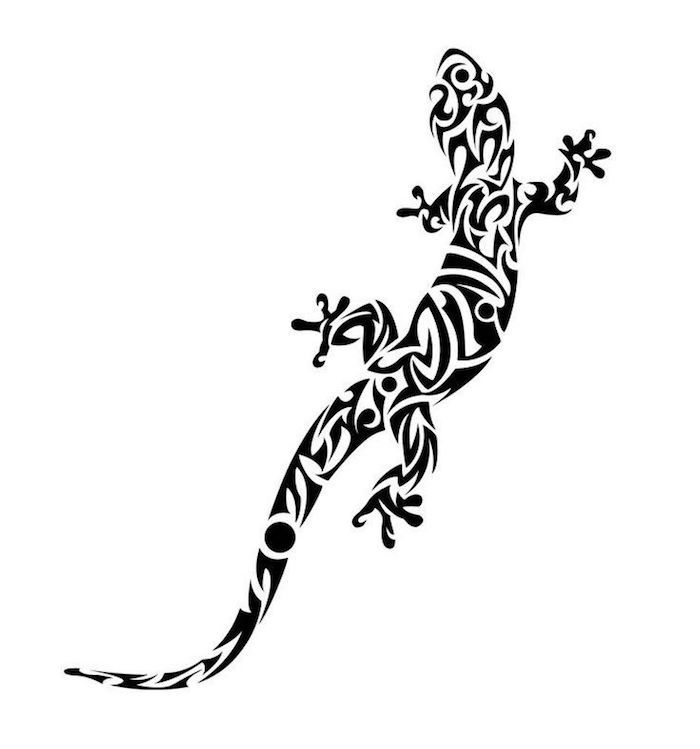modele dessin lezard polynesie tattoo symbole maori pacifique