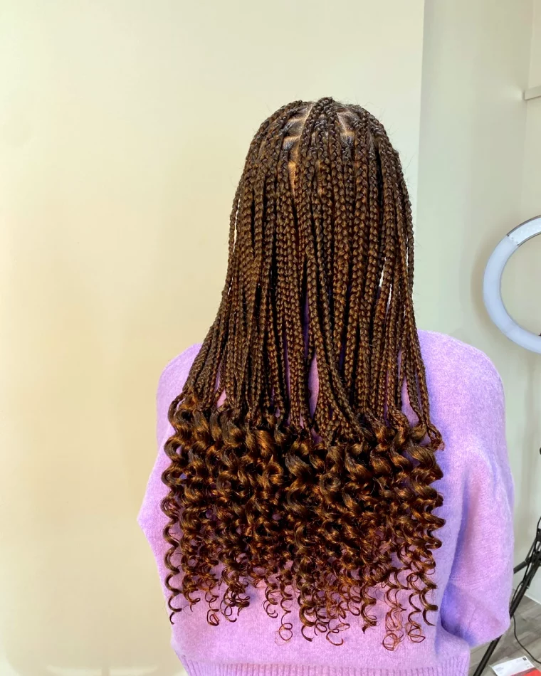 tresses africaines fines avec des cheveux longs