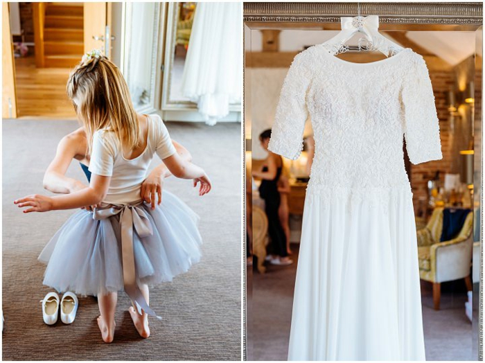 Blanche robe princesse fille mariage robe cérémonie bébé fille ruban sur jupe ballet 