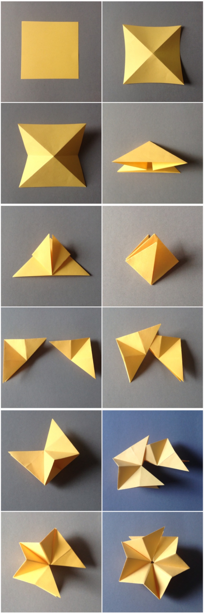 modèle facile idéal pour démarrer dans l art du pliage papier, comment réaliser une déco de noel en papier 