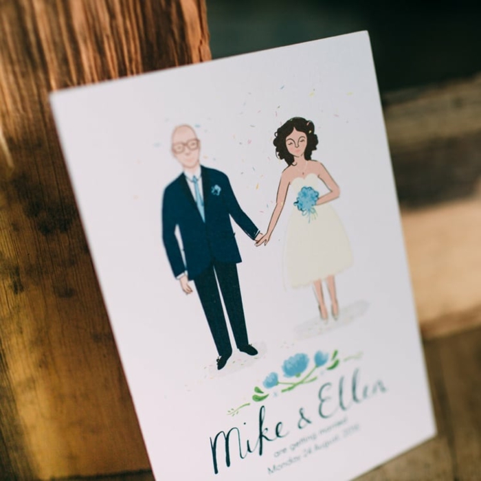 dessin-couple-de-mariés-image-mariage-illustré-dessin-adorable-carte Dessin couple de mariés image mariage illustré dessin