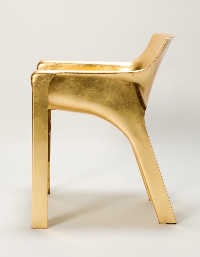 modele meuble en or, chaise dorée design, mobilier de luxe plaqué or