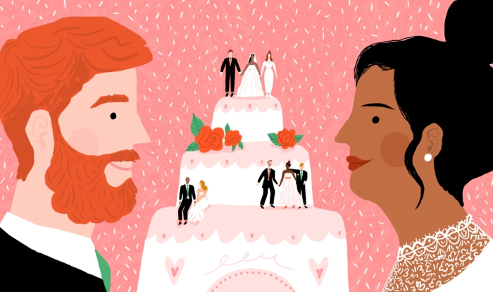 Dessin couple de mariés image mariage illustré dessin gateau incités