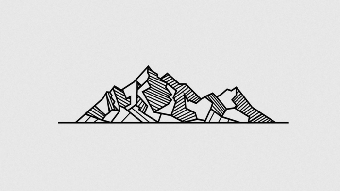 Montagnes dessin géométrique avec explication dessiner montagne avec lignes