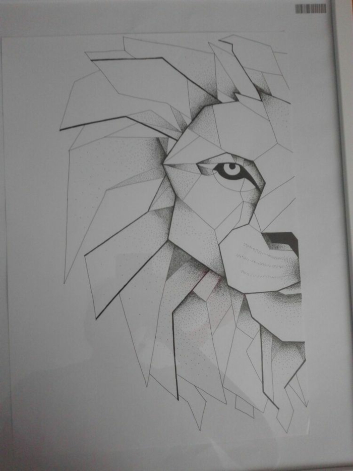 Papiers crayons dessin mathématique image dessin beau lion