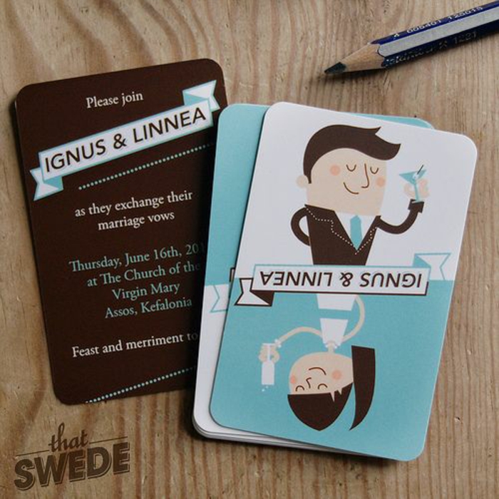 quelle-image-faire-part-mariage-couple-marié-dessin-amusant Amour illustration mariage idée dessin pour un mariage cartes de jeu idée simple