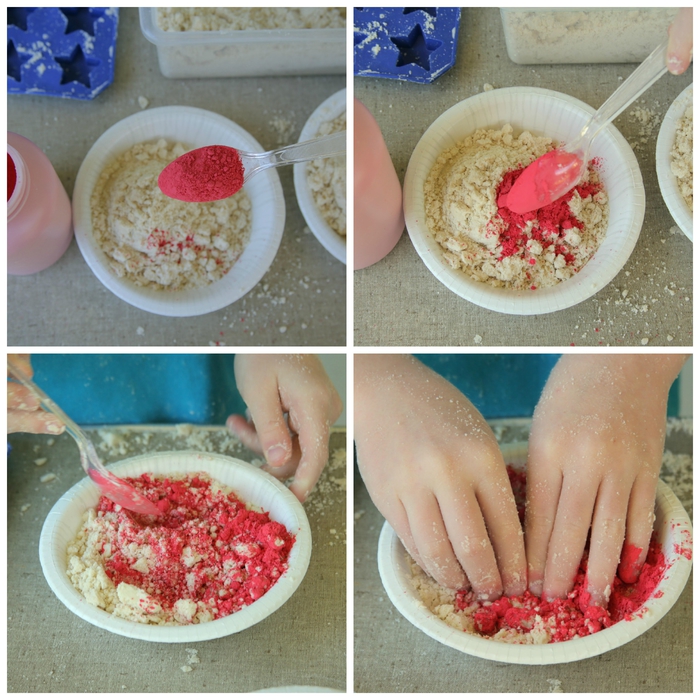 comment faire du sable magique coloré avec des ingrédients simples qui se conserve longtemps 