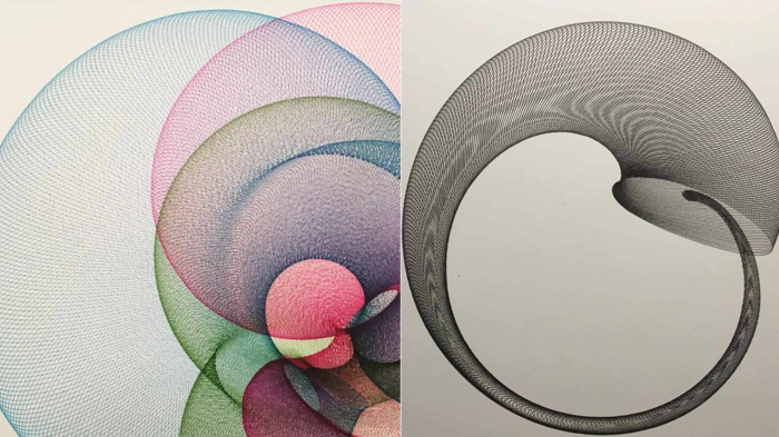 Papiers crayons dessin mathématique image dessin beau cercles coloré