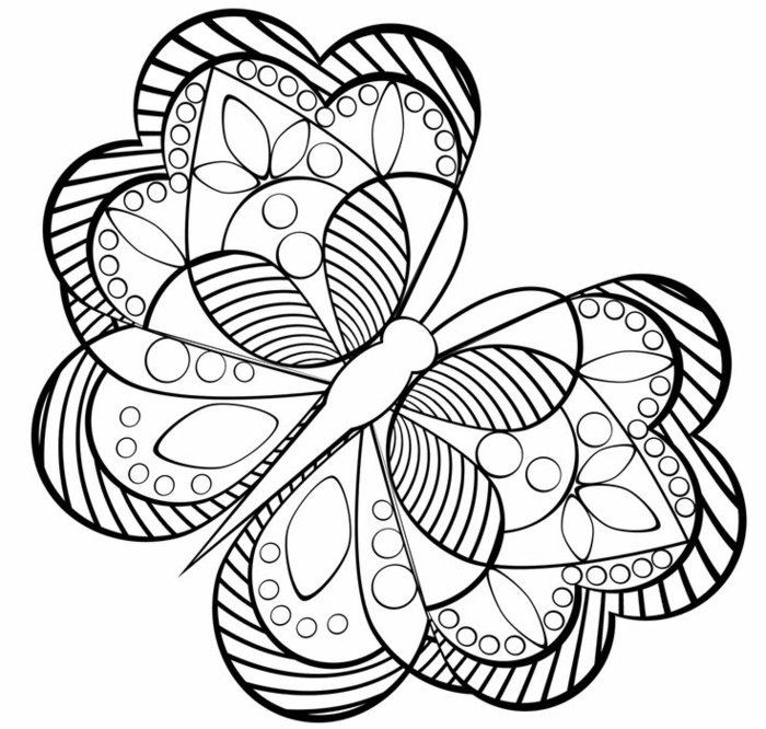 Dessin géométrique à reproduire idée dessin simple tuto papillon