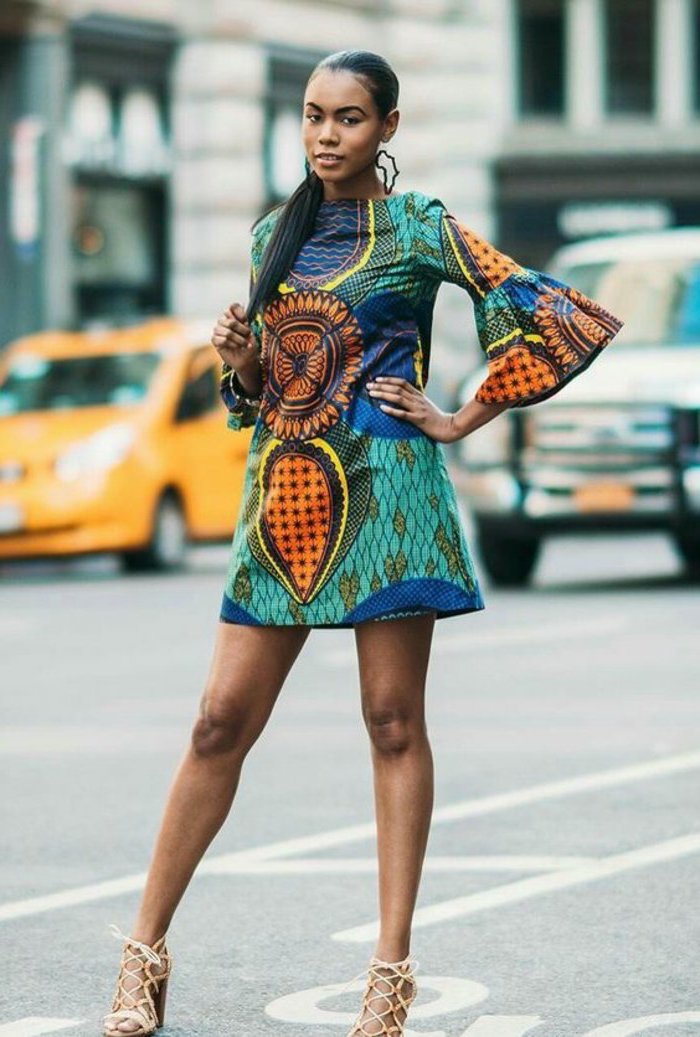 Idée quelle robe africaine chic 2018 robe en pagne africain chic robe avec manches