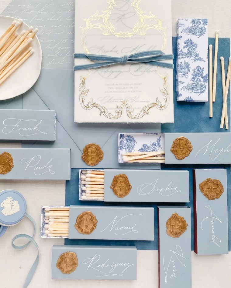 cadeau mariage personnalise boite d alumettes carton gravure nom