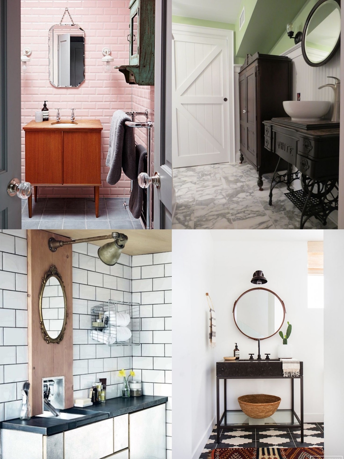 idee deco salle de bain d'esprit récup et vintage pour une ambiance authentique et personnalisée