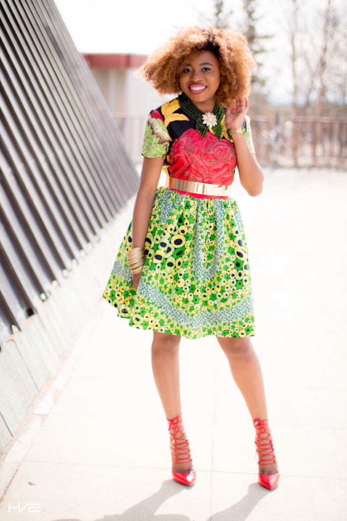 Robe ethnique africaine chic tenue africaine femme idée robe coloré pour le printemps