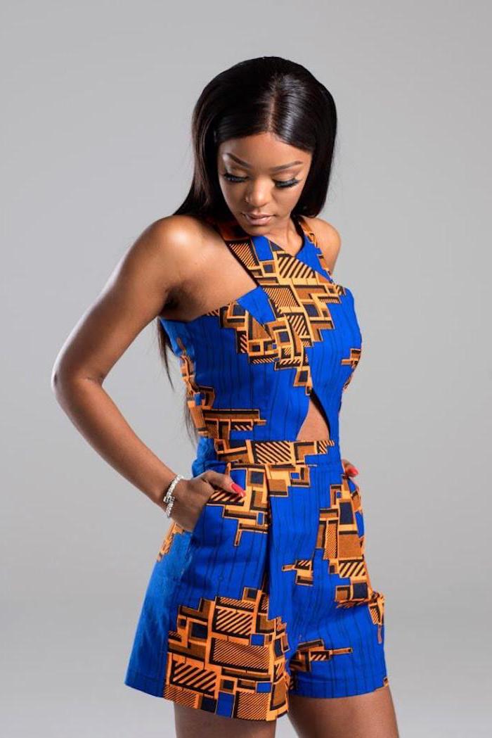 Robe en pagne africain chic tenue africaine chic femme idée tenue