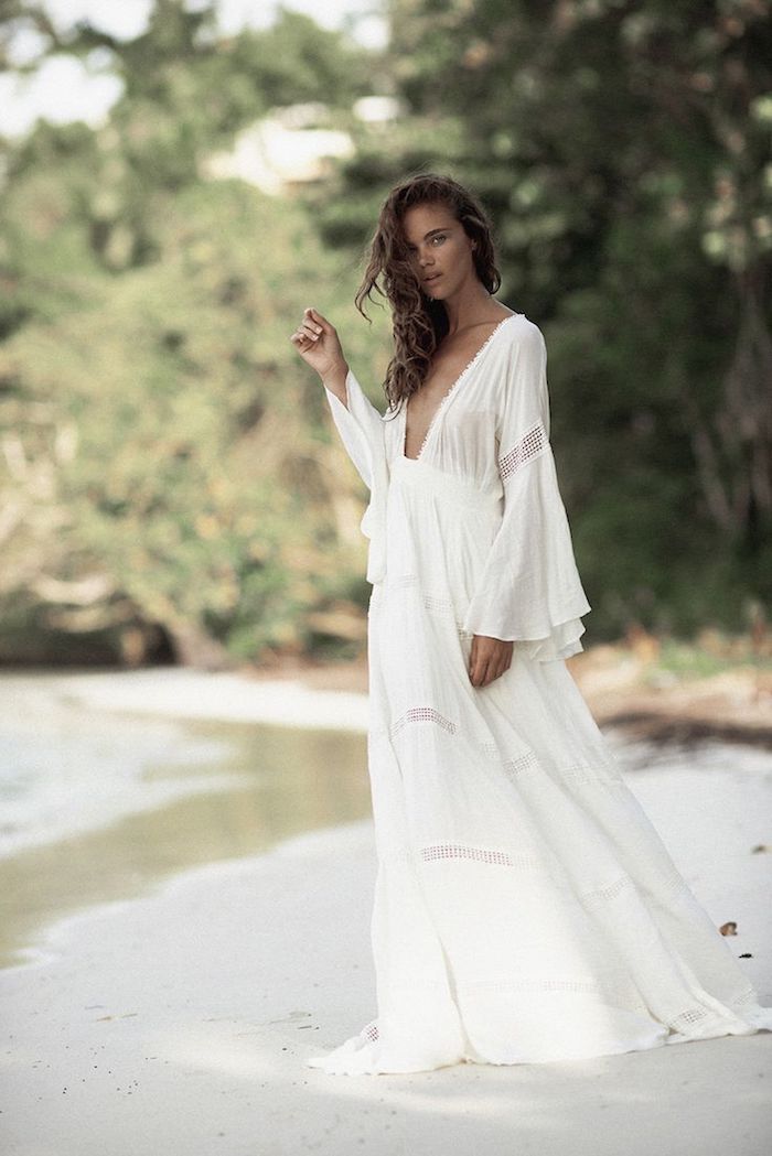 Robe longue boheme idée comment s'habiller boho chic style robe longue fleurie robe ete blanche tenue tout blanche