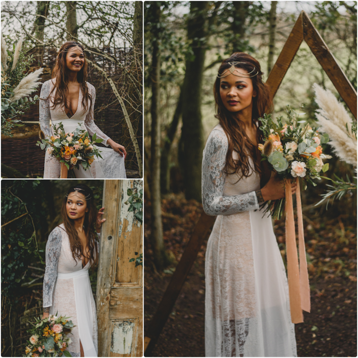 Robe de mariée 2018 robe dentelle mariage luxueuse robe de mariage magnifique bohème robe dentelle