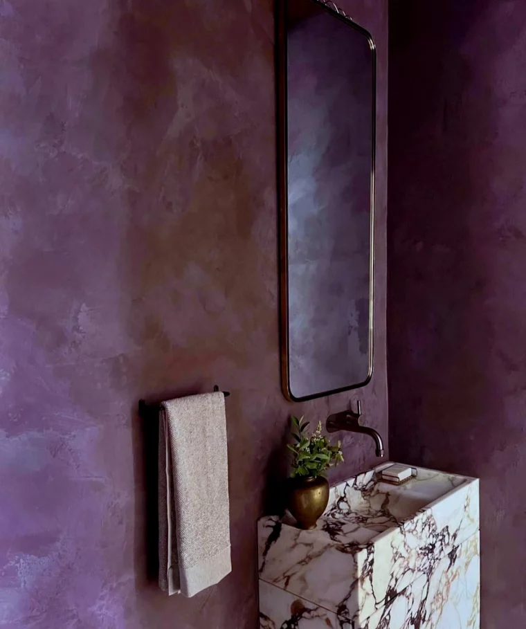 couleur sombre pour toilettes et petite salle de bain