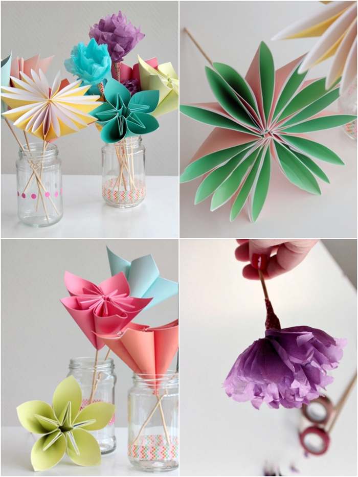 comment faire une origami fleur en suivant cette simple technique de pliage, créez un joli bouquet tout en fleurs origami 