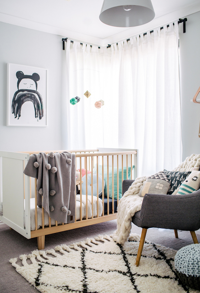 modeles de meubles scandinaves retro pour chambre de bébé à la suédoise