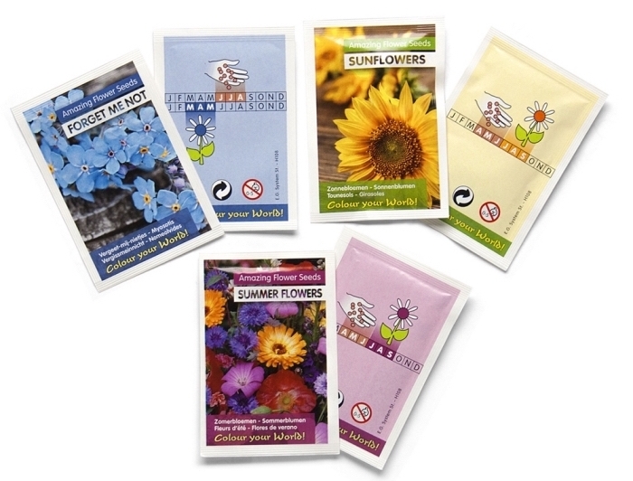 set de packs de grains de fleurs comme une idée cadeau pour maman idéal, différents packs de grains plantes