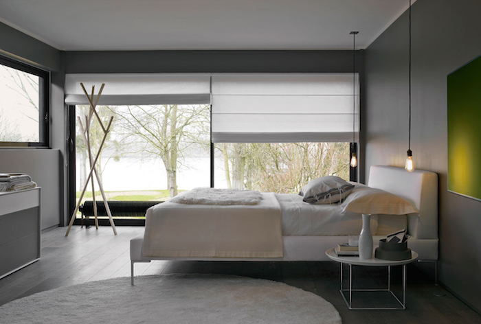 La plus belle chambre à coucher style moderne inspiration deco photo de chambre stylée blanc et vert calme 