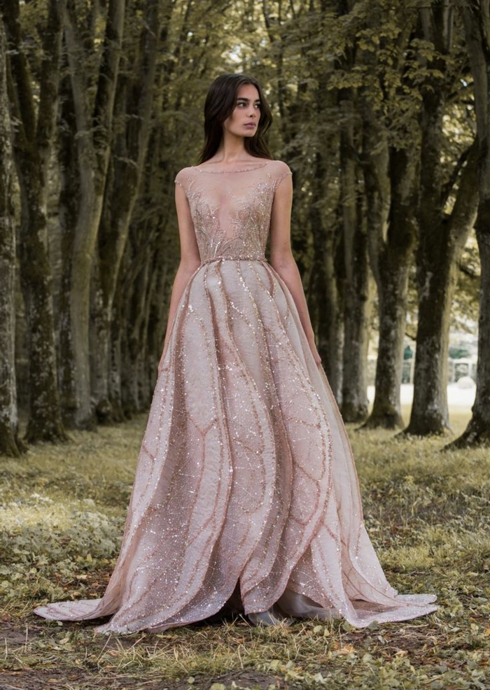 Originale robe de mariée 2018 point mariage choisir une robe princesse ou boheme dentelle rose doré chouette robe